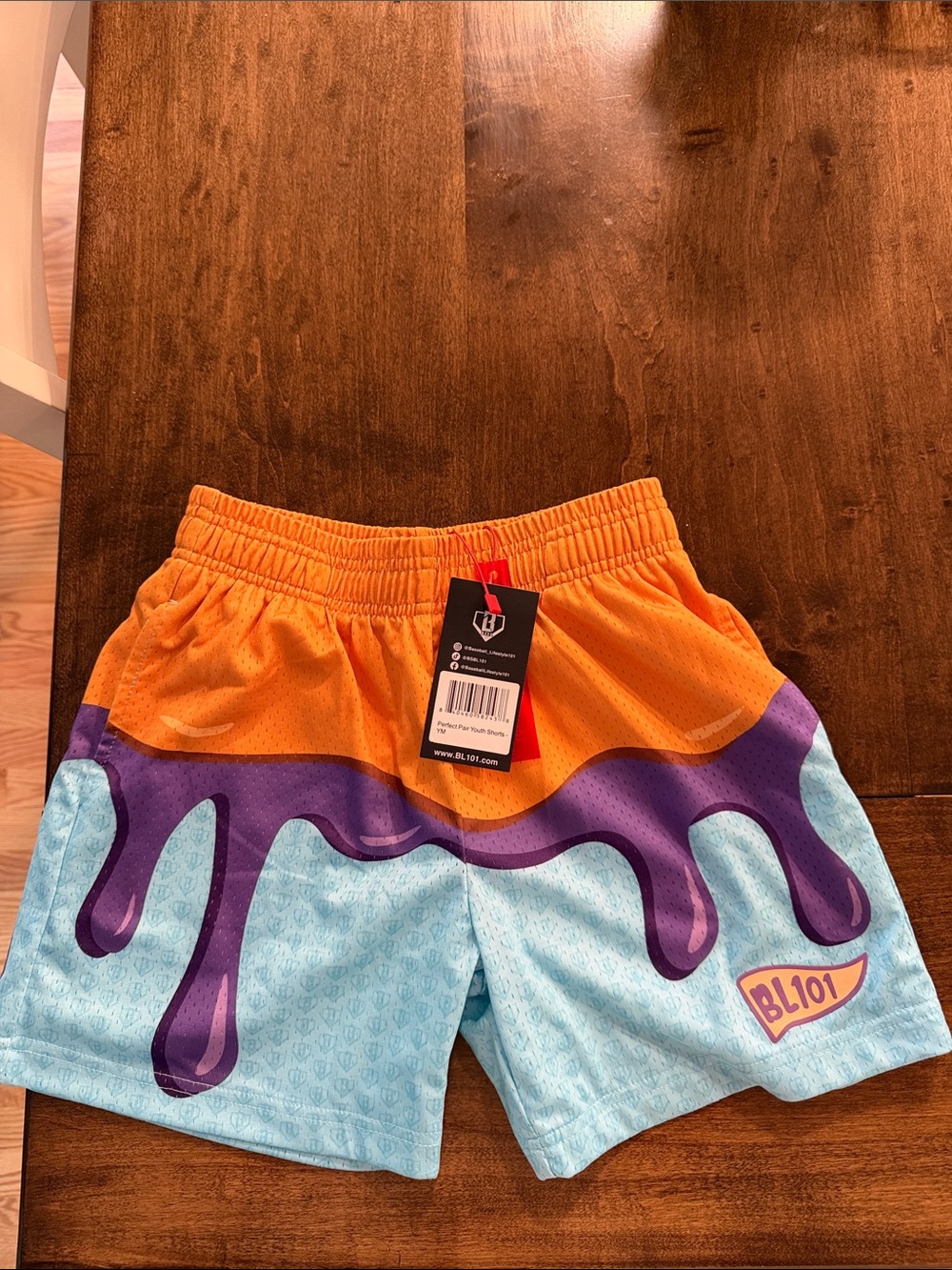 Baseball lifestyle ice cream drip shorts